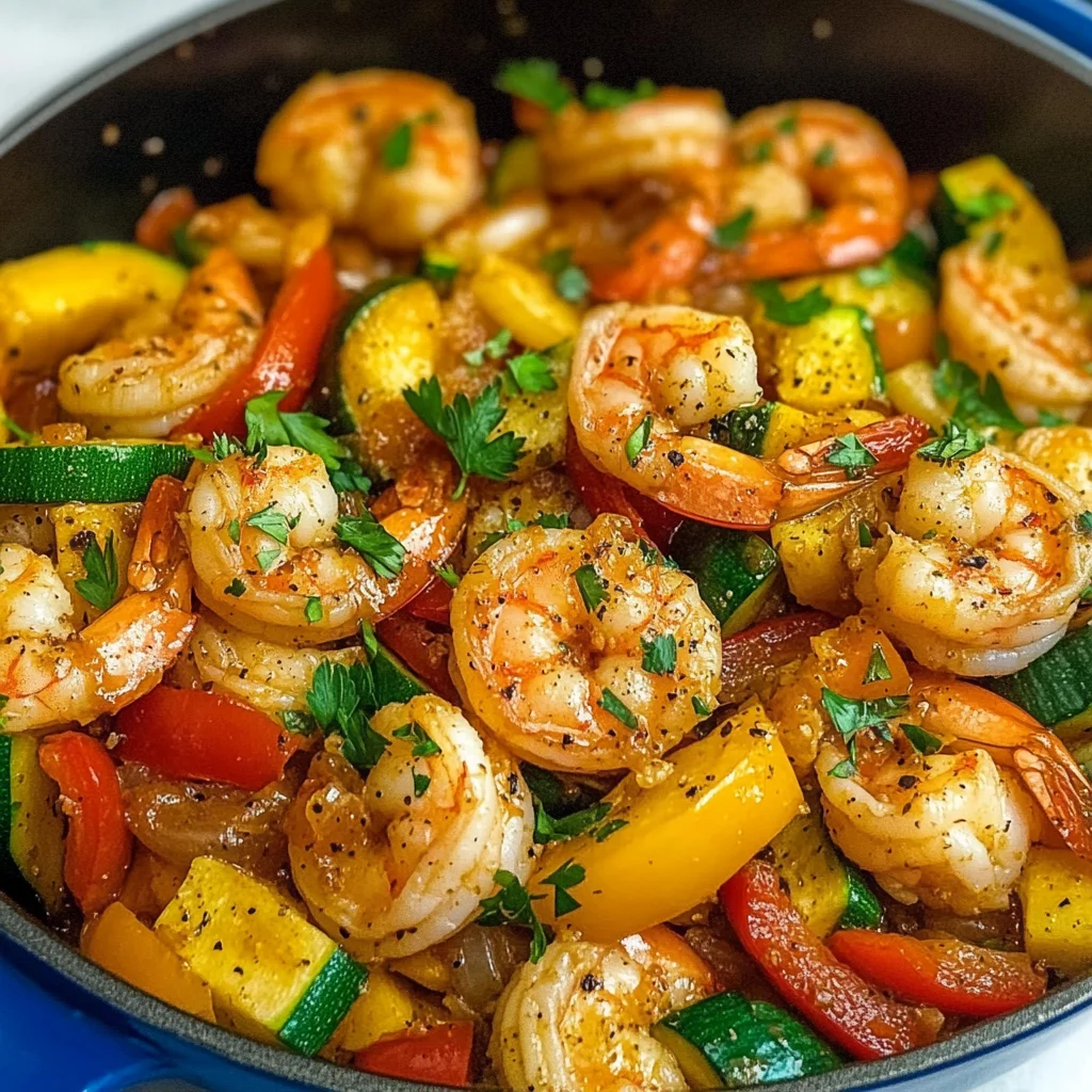 Easy Shrimp and Vegetable Skillet