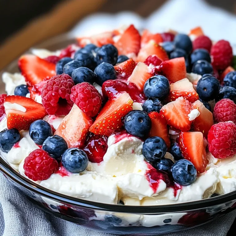 Red, White, and Blue Cheesecake Strawberries