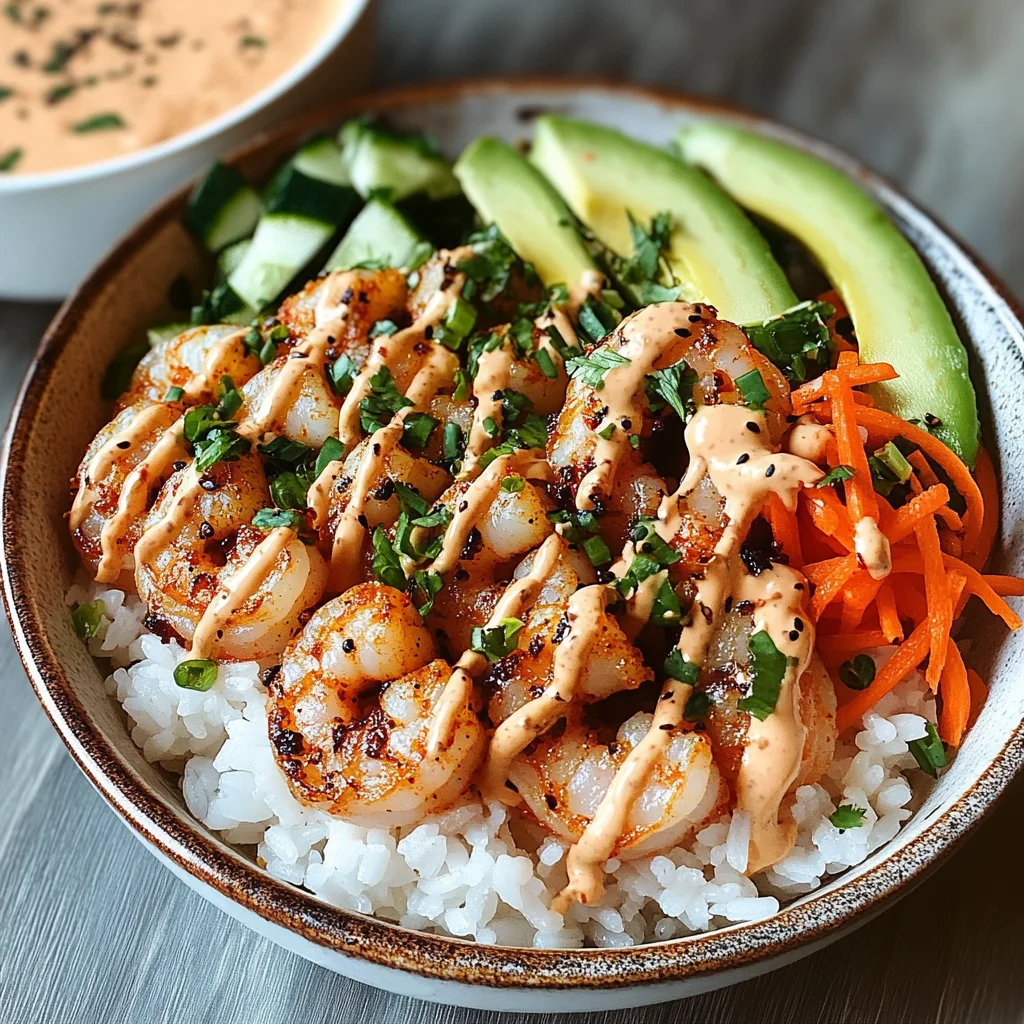 Shrimp Rice Bowls with Spicy Mayo