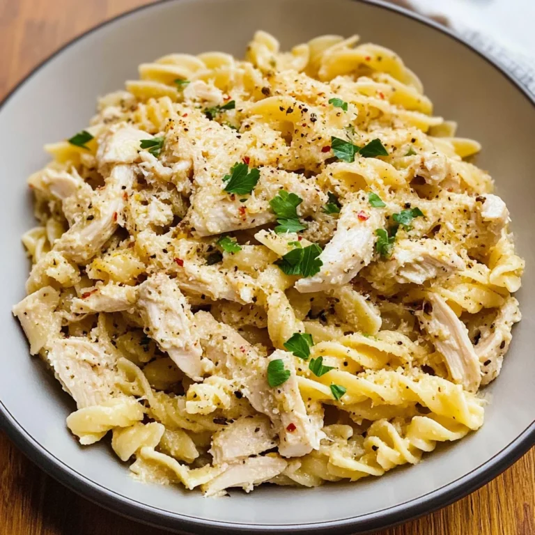Crockpot Garlic Parmesan Chicken Pasta
