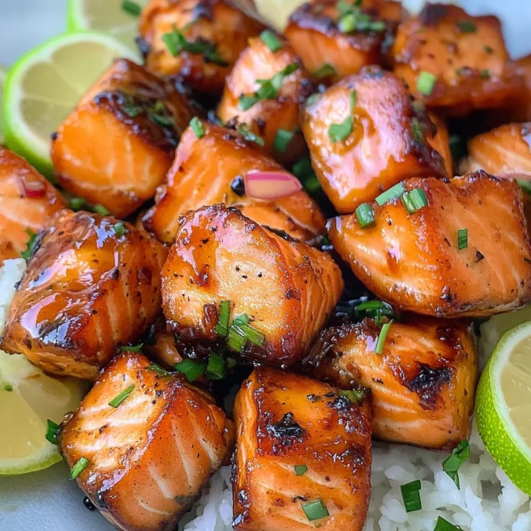 Honey Garlic Salmon Bites (Air Fryer)