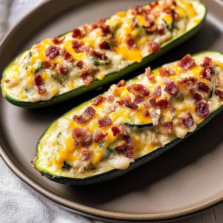 Jalapeno Popper Zucchini Boats